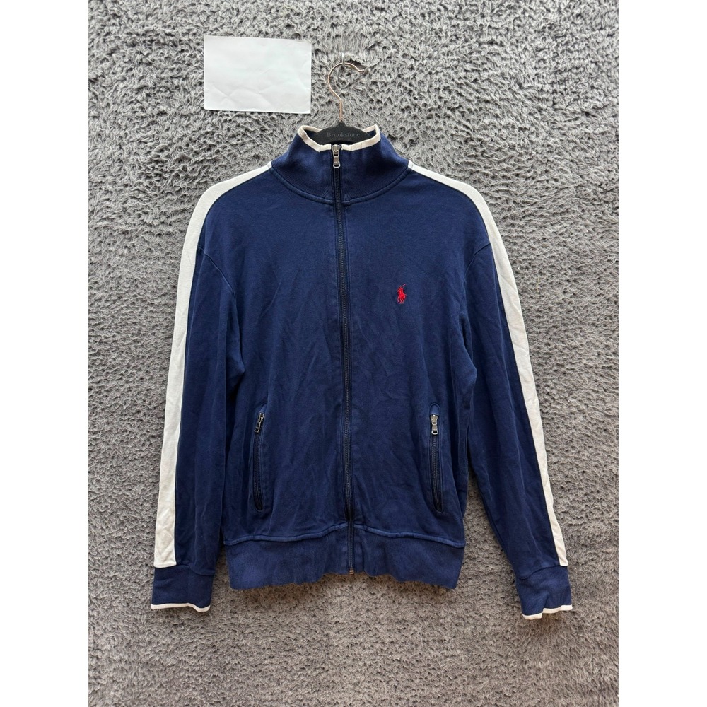 Polo Ralph Lauren Logo Embroidered Full-Zip Track Jacket Navy Blue Men's Size XS
